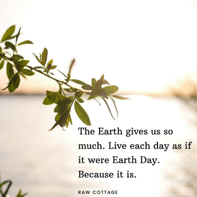 The Earth gives us so much. Live each day as if it were Earth Day. Because it is.