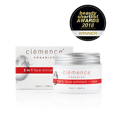 Clemence Organics - 2 in 1: Face Exfoliant + Mask - 50ml - Raw Cottage