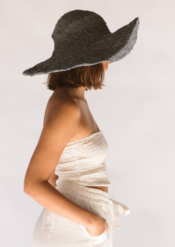 Janis Wide Brim Hat // Denim