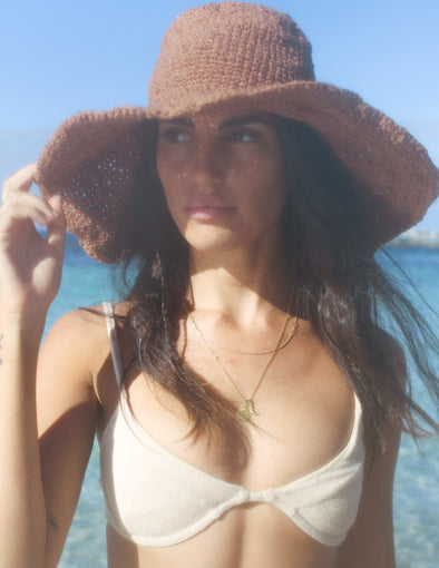 Janis Wide Brim Hat - Clay
