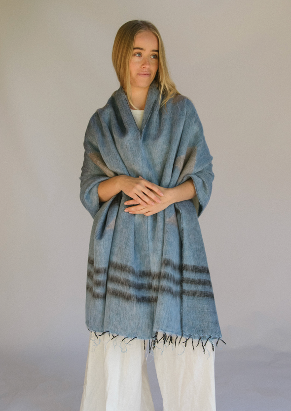 Hobo and Hatch Poncho - Aztec Denim