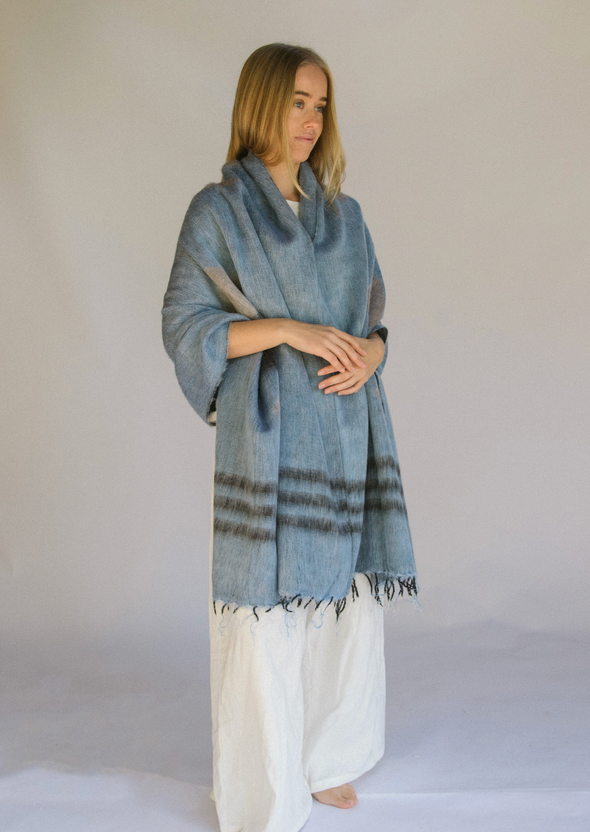Hobo and Hatch Poncho - Aztec Denim