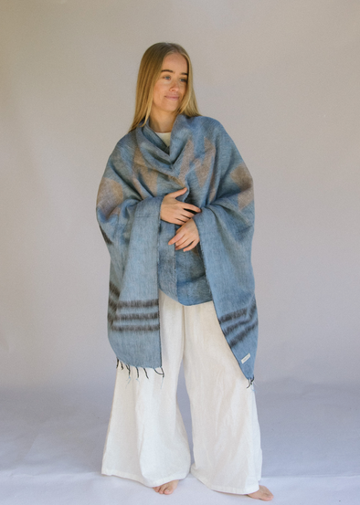 Hobo and Hatch Poncho - Aztec Denim