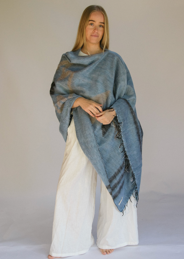 Hobo and Hatch Poncho - Aztec Denim