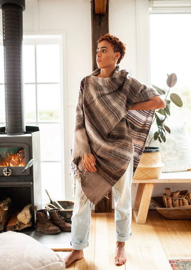 Hobo and Hatch Poncho - Country Stripe