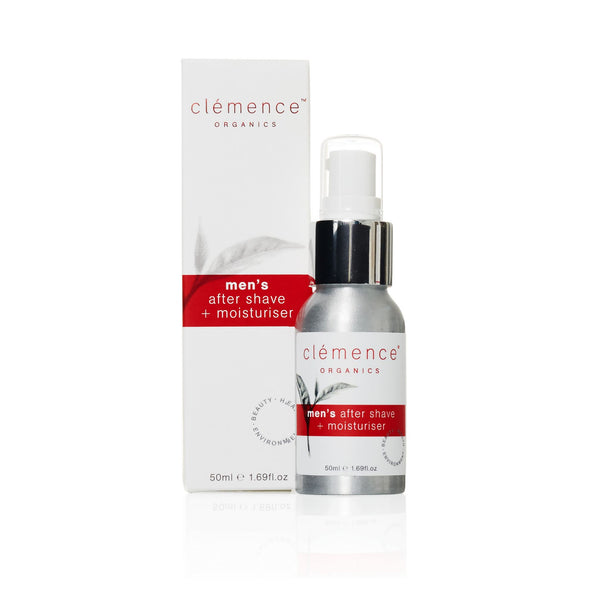 Clemence Organics - Men's After Shave + Moisturiser - 50ml - Raw Cottage