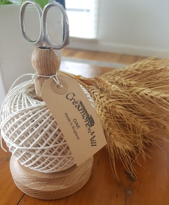 Creamore Mill Oak String Tidy set with Scissors and String included - Back in stock!!!