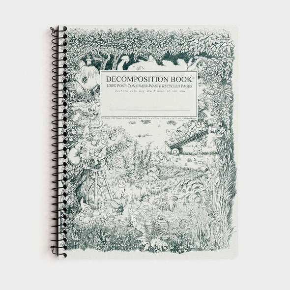 Decomposition – Spiral Notebook - Ruled - Large – Gardening Gnomes