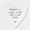 Wobbly Heart Coaster - Happiness Is...