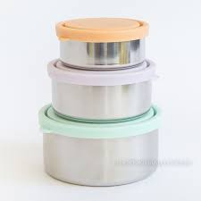 Ever Eco - Round Nesting Containers - Pastels 3 Piece Set - Raw Cottage