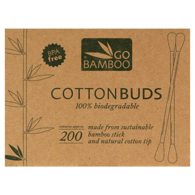 Go Bamboo - Cotton Buds - Raw Cottage