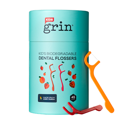 Grin - Biodegradable Dental Floss Picks - Kids - Raw Cottage