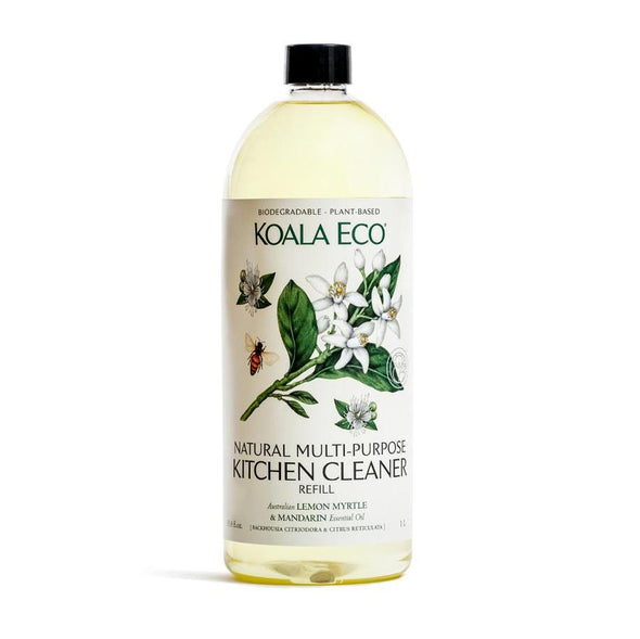 Koala Eco – Multipurpose Kitchen Cleaner – Lemon Myrtle and Mandarin – 1 Litre Refill Bottle