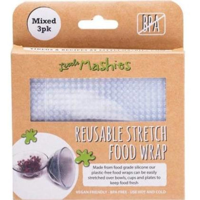 Little Mashies - Reusable Stretch Silicone Food Wraps - 3 Pack - Raw Cottage