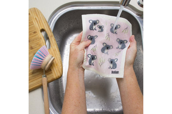 RetroKitchen 100% Biodegradable Dishcloth – Koalas