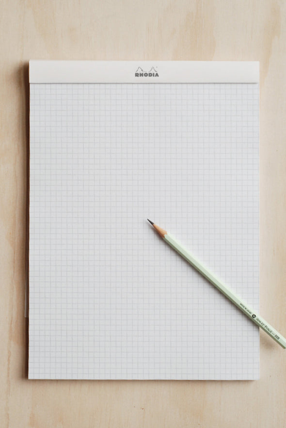 Rhodia - Pad #18 - Top Stapled - 5mm x 5mm Grid/Graph - A4 - White - More arriving soon!