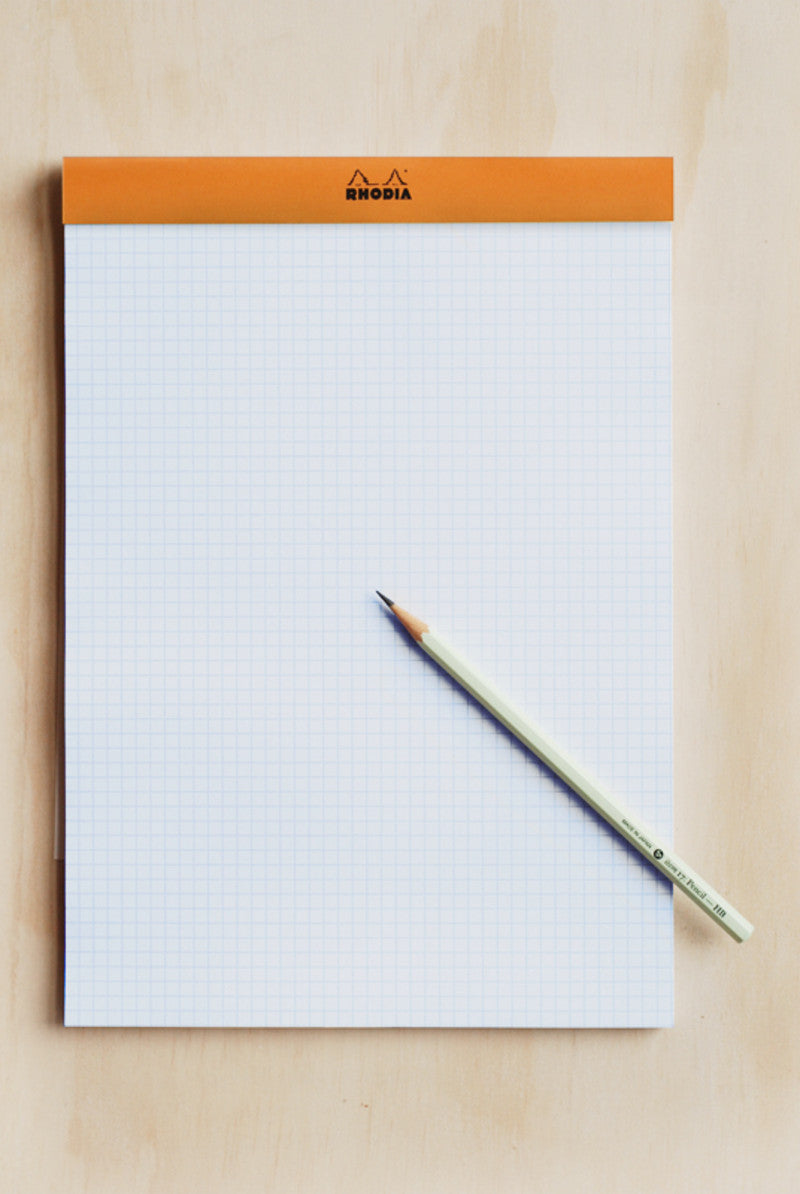 Rhodia Classic Staplebound Notepad A4 Orange Blank