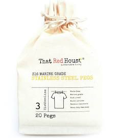 That Red House - Marine Grade Stainless Steel Pegs - 20 Pegs - Raw Cottage