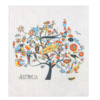 RetroKitchen 100% Biodegradable Dishcloth – Australia Tree