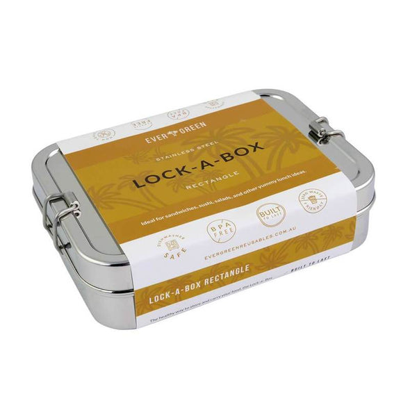 Evergreen - Lock-A-Box Rectangle Lunchbox with Snacker Box - Raw Cottage