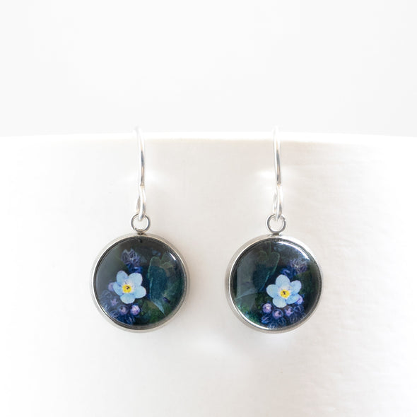 Myrtle & Me – Forget-Me-Not Drop Earrings - Raw Cottage