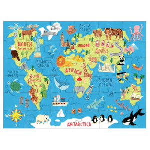 Mudpuppy - Puzzle To Go - Map of the World - Raw Cottage