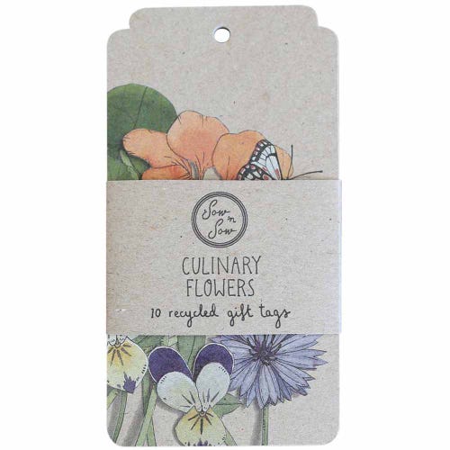 Sow N Sow - Recycled Gift Tags - 10 pack - Culinary Flowers Design